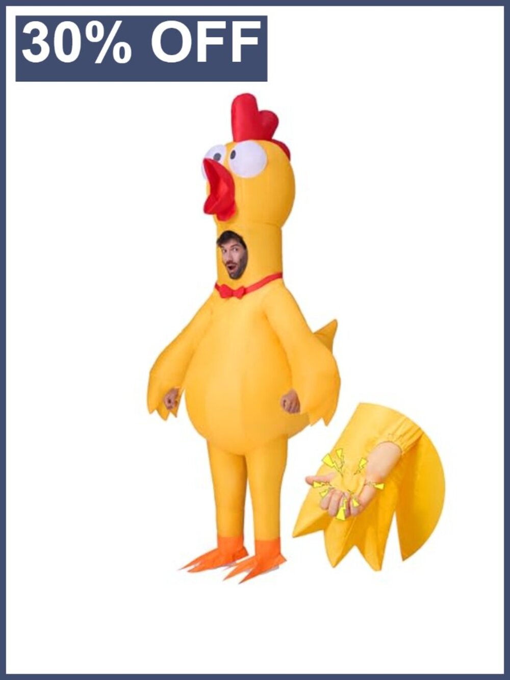 Inflatable Chicken Costume Adult Full Body Blow Up Rooster Suit Halloween